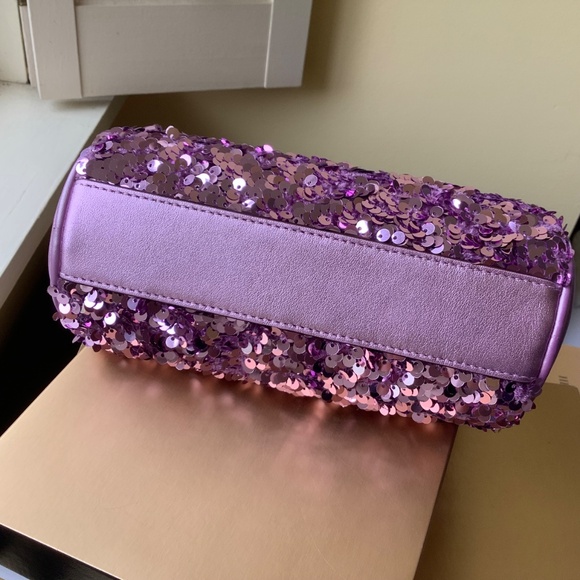 Coach Nolita Sequence Leather Barrel Small Bag Silver/ Lilac - Picture 8 of 16